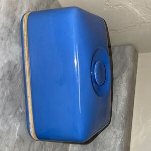 Vintage OXFORD WARE BLUE FARMHOUSE MCM Butter Dish Vintage Pottery